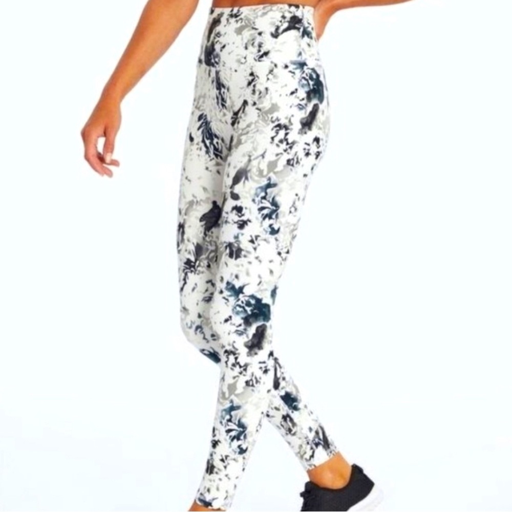 NWT BALANCE COLLECTION Black Tie Dye Burst Compression Lux Leggings